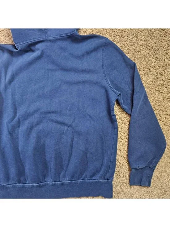 American Eagle Sweatshirt Mens M Blue Pullover Hoodie Logo Athletic Fit Casual - Picture 11 of 12